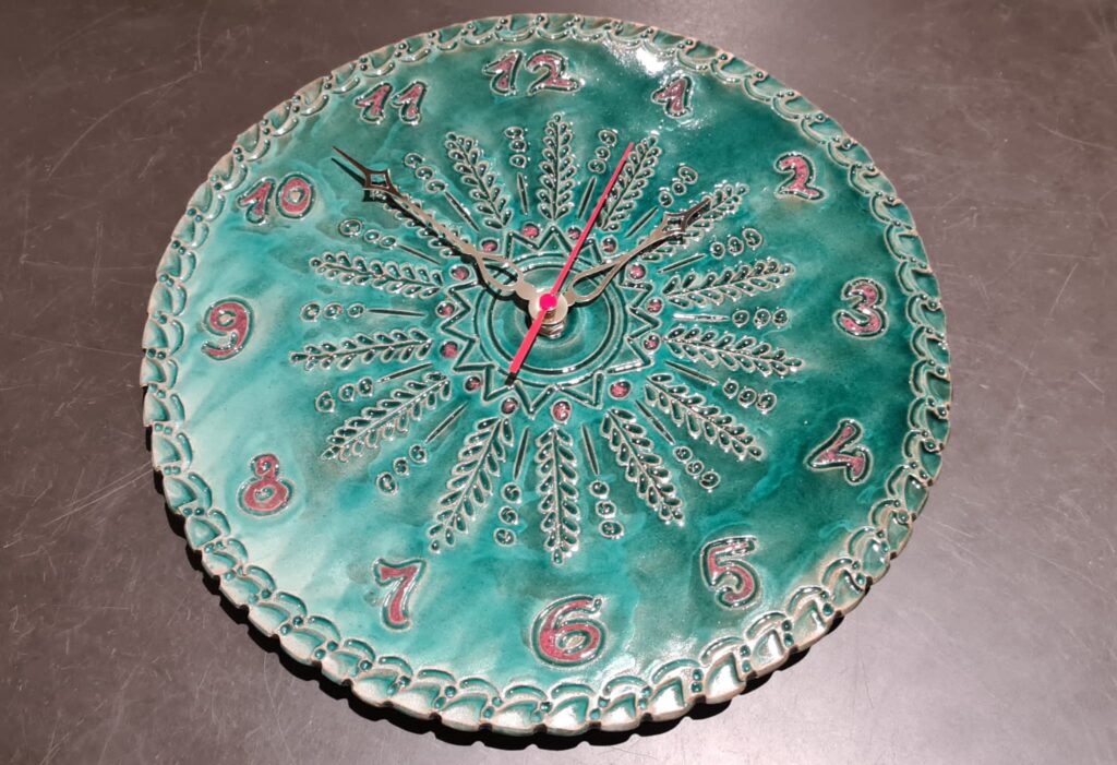 Andrea Farci: orologio da parete rustico con spighe, interamente realizzato a mano